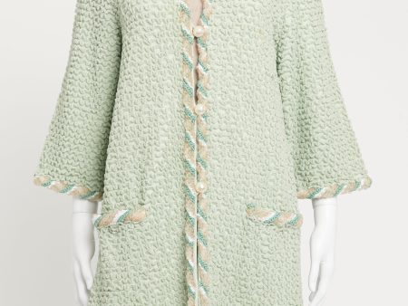 2012 Mint Green Knit Preowned Coat Online now