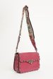 Berry Rolling Rockstud with Guitar Strap Preowned Bag Hot on Sale