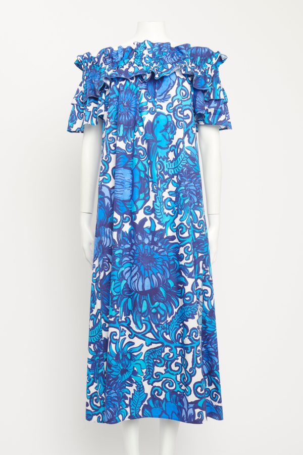 Blue Breakfast Anemone Preowned Dress Hot on Sale