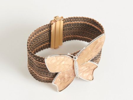 Yellow 18K Gold Woven Butterfly Preowned Bracelet Online Hot Sale