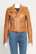 2009 Brown Leather Preowned Jacket on Sale