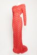 Red Lace Lover Preowned Gown Hot on Sale