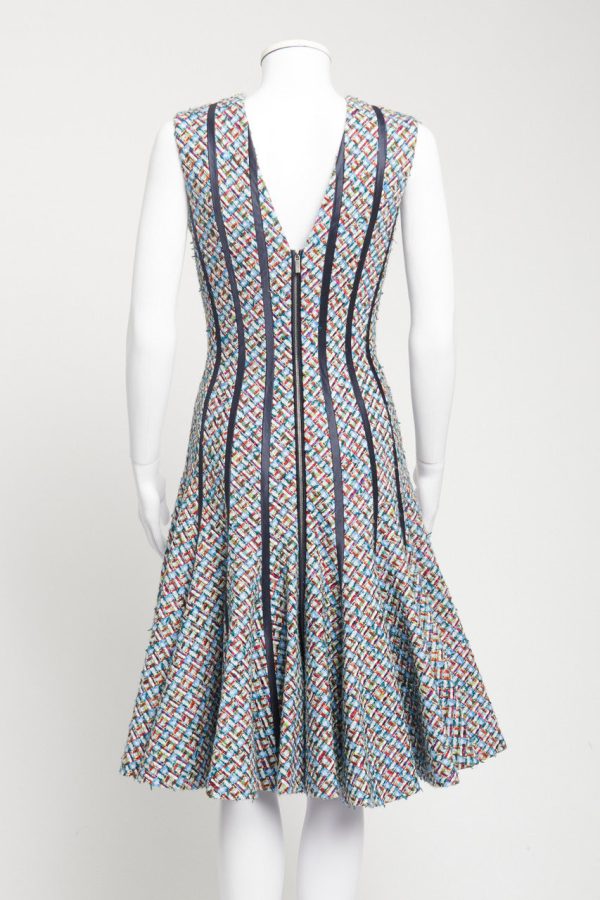 Multicoloured Tweed Hourglass Preowned Dress Cheap