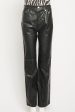 Leather Straight Leg Preowned Pants Fashion