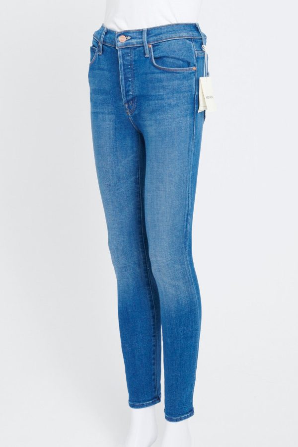 Mid-Blue Super Stunner Ankle Grazer Jeans Online Hot Sale