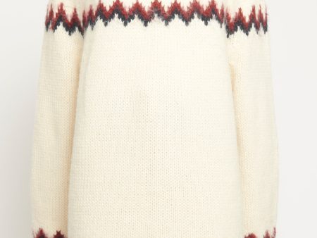 Cream Wool & Cashmere Preowned Fairisle Jumper Dress Online Sale