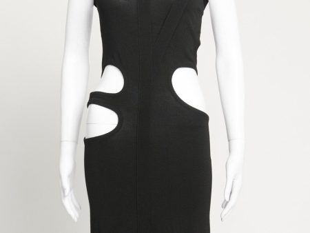 Black Cutout Preowned Line Dress Online Sale