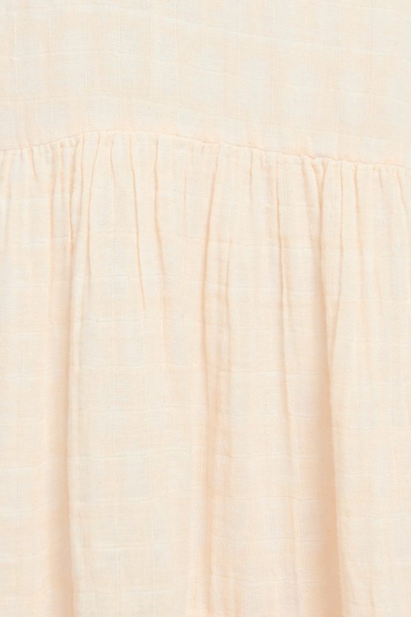 Pale Peach Lily Elisabeth Ruffle Maxi Dress For Sale