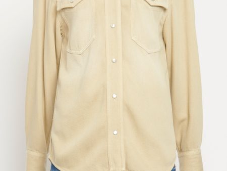 Sand Lyocell Western Tahis Preowned Shirt For Cheap