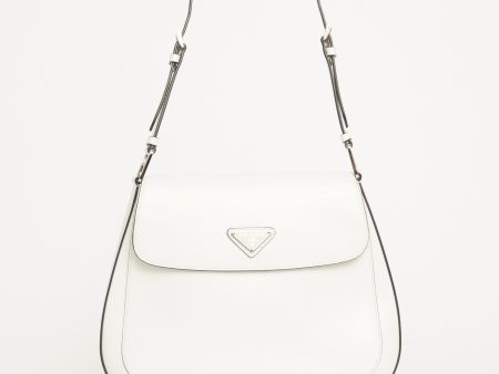 White Spazzolato Cleo Preowned Bag For Sale