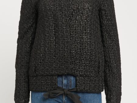 Black Metallic Tweed Preowned Jacket Online