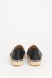 Black Satin Cap Toe CC Preowned Espadrilles Fashion