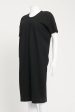 Black Wool Blend Preowned Midi Dress Fashion