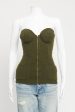 Khaki Wool Strapless Preowned Corset Supply