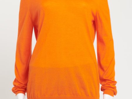 Orange Preowned Knit Jumper Online Sale