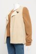 Beige Reversible Shearling Lined Vest Hot on Sale