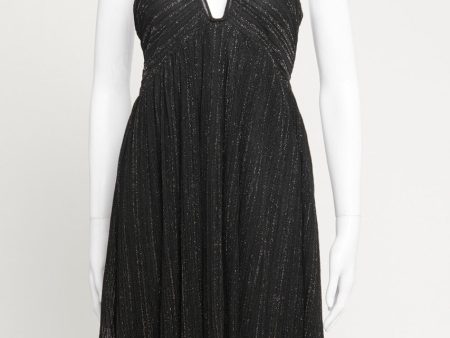 Black Halter Neck Preowned Dress For Cheap