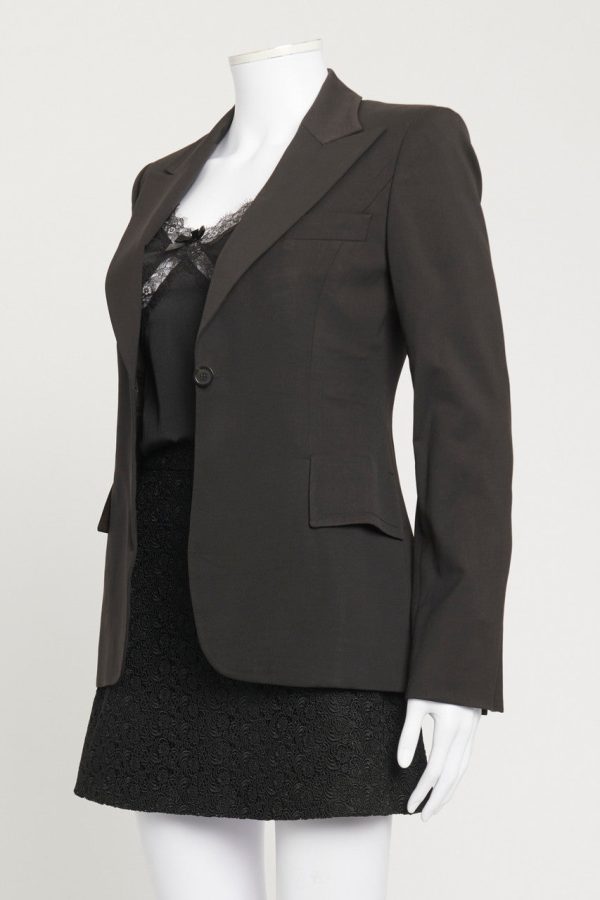 Black Wool Preowned Blazer Jacket Sale