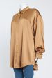 Bronze Satin Oversized Shirt Online Sale