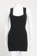 Black Knit  Bodycon Preowned Mini Dress For Cheap