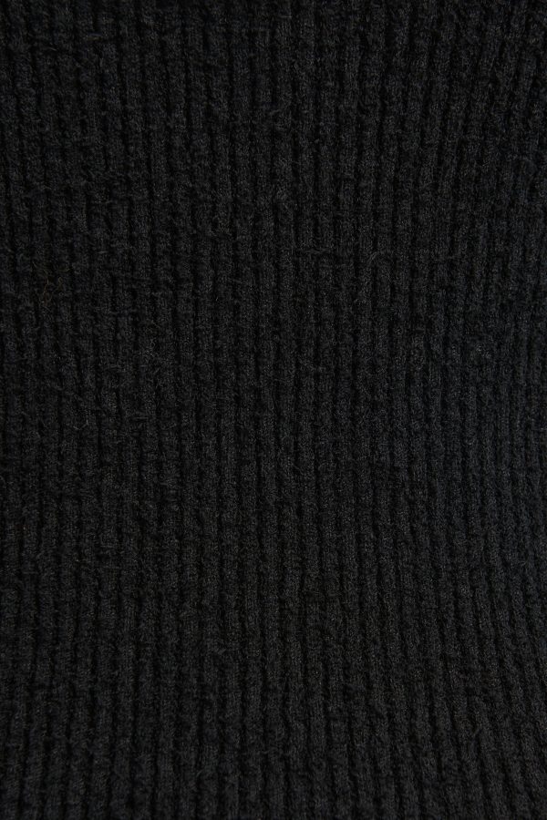 Black Knit  Bodycon Preowned Mini Dress For Cheap