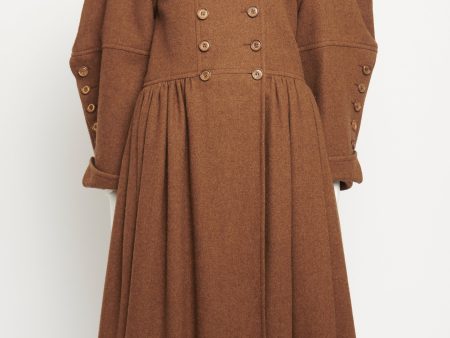 1980 s Brown Wool Preowned Coat Fashion