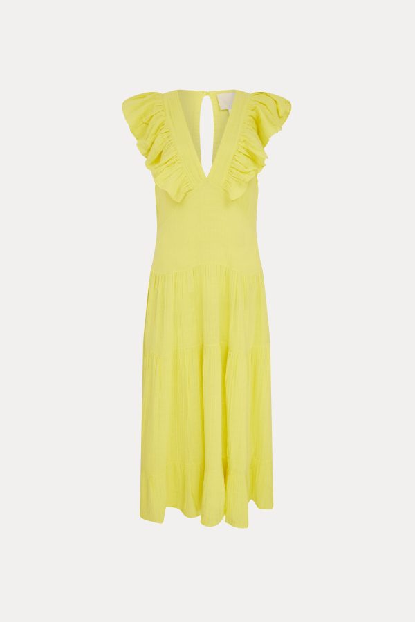 Lemon Klara V-Neck Maxi Dress Fashion