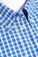 Blue and White Checkered Preowned Shirt Dress Fashion