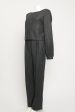 Wool Charcoal Pinstripe Preowned Jumpsuit Online now