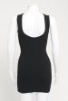 Black Knit  Bodycon Preowned Mini Dress For Cheap