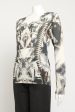 Silk Abstract Print Fine Knit Preowned Jumper For Sale