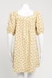 Yellow Floral Printed Preowned Dress Cheap