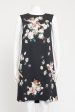 Navy Rayon Floral Printed Shift Dress Online Sale