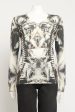 Silk Abstract Print Fine Knit Preowned Jumper For Sale