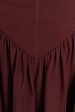 Burgundy Scoop Neck Dropped Waist Preowned Dress For Sale