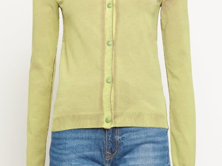 Green Jersey Preowned Kalu Button Up Cardigan For Cheap