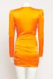 Orange Silk Blend Preowned Draped Mini Dress Discount