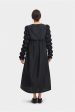 Black I Like It Puff Satin Crepe Dress Online Sale