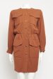 1980 s Brown Preowned Shirt Dress Fashion