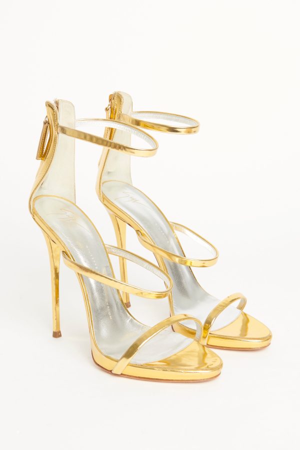 Zanotti Harmony Three Strap Preowned 120 Sandal Hot on Sale