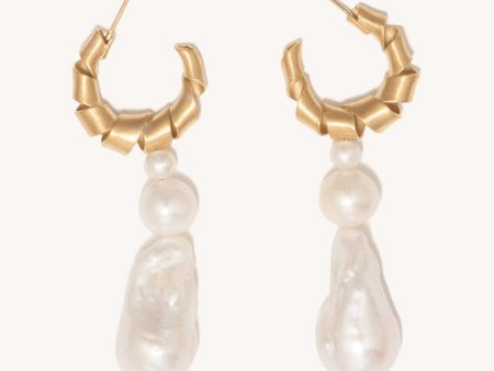 Wibble, Wobble - Pearl and Gold Vermeil Earrings For Cheap