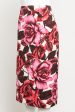 2019 Cotton Rose Print Aline Preowned Skirt Fashion