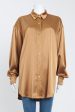 Bronze Satin Oversized Shirt Online Sale