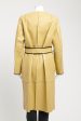 Beige Polyester Preowned Jamie Reversible Coat For Cheap