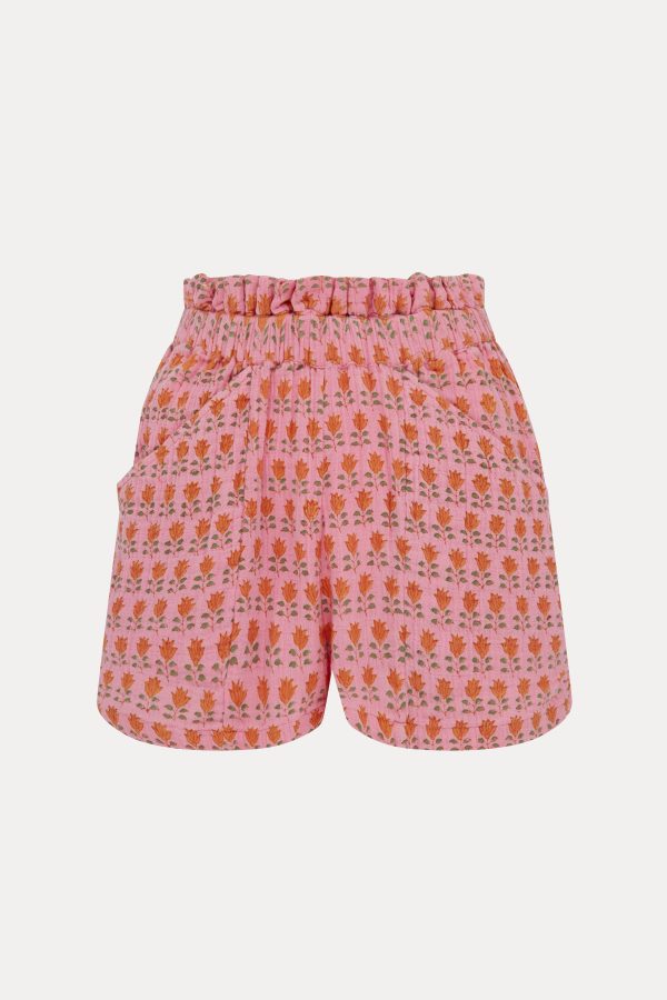 Azalea Lily Floral Eva Paperbag Shorts Hot on Sale