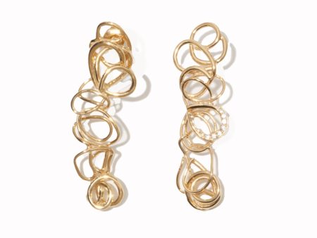 The Allure of Disorder - White Topaz and Gold Vermeil Earrings Online