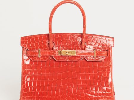 2015 Shiny Geranium Niloticus Preowned Birkin 30 With Gold Hardware Sale