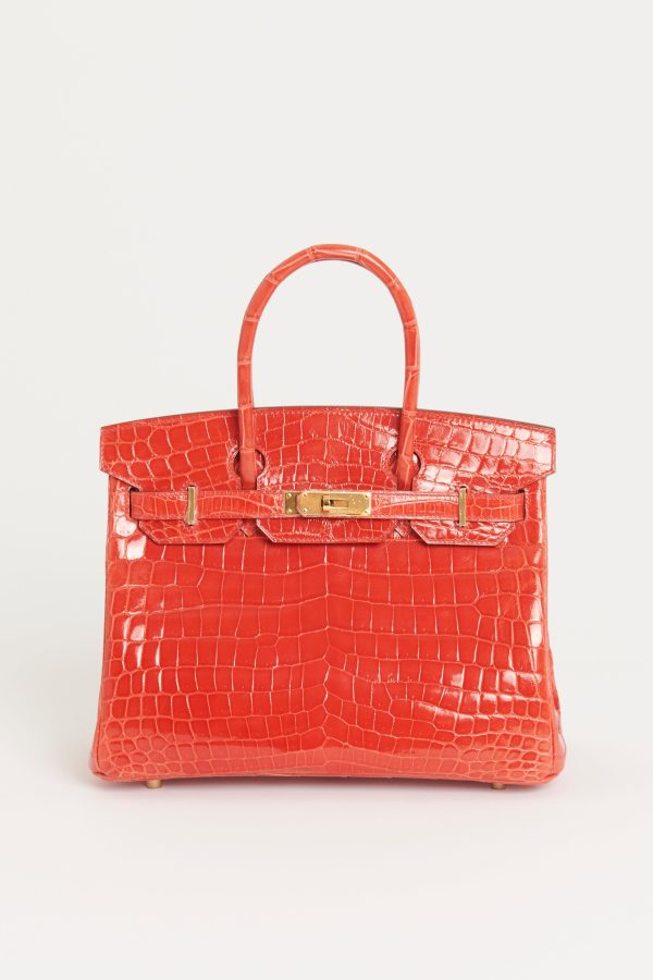 2015 Shiny Geranium Niloticus Preowned Birkin 30 With Gold Hardware Sale