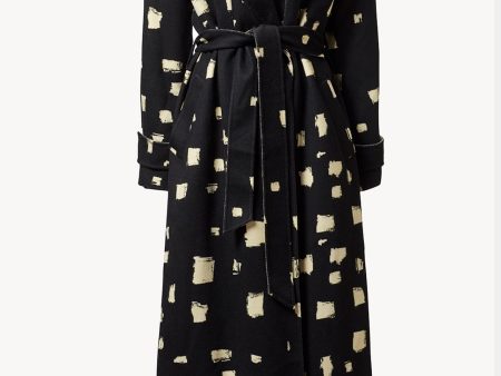 Black and Cream Loren Coat Discount