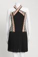 Black Pleated Mini Dress With Ornate Beading And Embellishment Sale